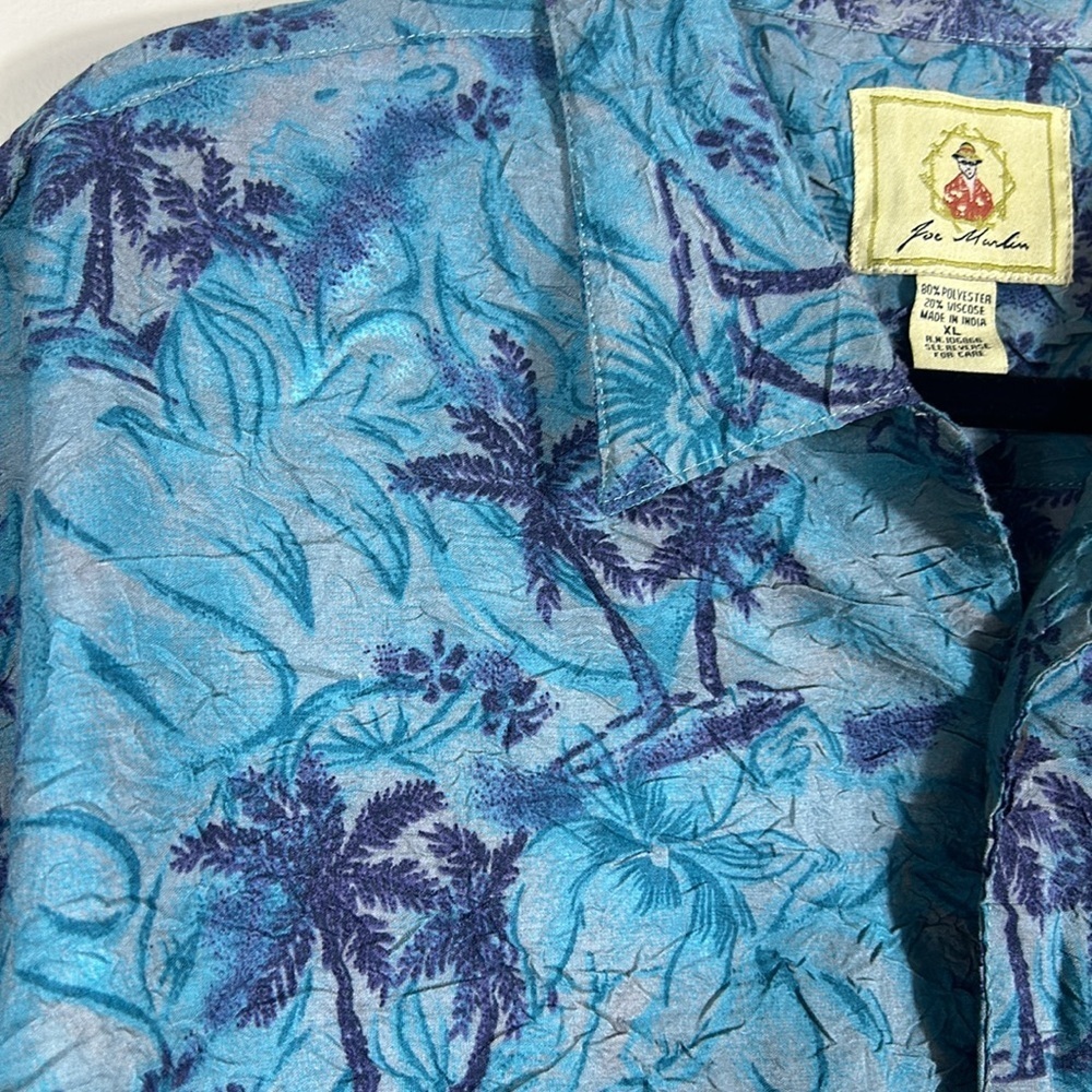 Vintage Joe Marlin Hawaiian Men's Button Down Short Sleeve Shirt - Picture 7 of 8
